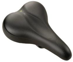BikeFun Como unisex komfort nyereg, 270x180 mm, 689 g, fekete
