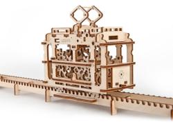 UGears Puzzle 3D, lemn, mecanic Tramvai, 154 piese, Ugears UG120198 (UG120198)