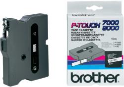 Brother TX-211 Laminált P-touch szalag (6mm) Black on White - 15m TX211 (TX211)