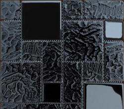 Settimo Mozaic negru modern din sticla GL005 (MI117)