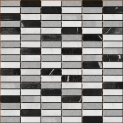 Settimo Mozaic marmura mixt alb gri negru MST026 (MI157)