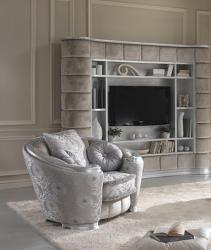Settimo Fotoliu Glamour din lemn masiv, stil italian clasic (GLC019)