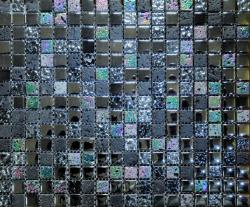 Settimo Mozaic sticla si marmura negru cu irizatii metalice MMX001 (MI030)