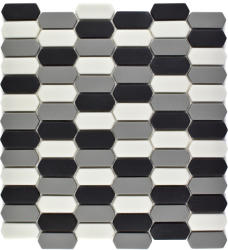 Settimo Mozaic sticla pt. piscina alb-gri-negru MBO010 (MI184)