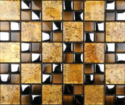 Settimo Mozaic sticla auriu cu insertii metalice XX-035 (MI060)