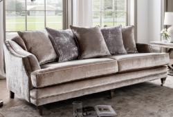 London House Canapea Belvedere 4 locuri catifea Chenille Mink (VL148) Canapea