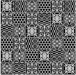 Settimo Mozaic sticla negru-alb abstract MGL028 (MI115)