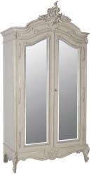 London House Dulap Samuele alb 2 usi cu oglinda (HC590) Garderoba