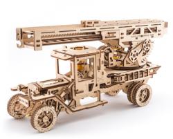 UGears Puzzle 3D, lemn, mecanic Camion UGM-11 Pompier 537 piese, Ugears UG120310 (UG120310)