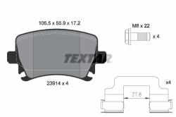 TEXTAR set placute frana, frana disc TEXTAR Q+ 2391402 (2391402)