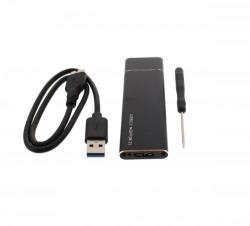 Carcasa SSD M2 SATA USB 3.0 negru (ENCL-M2/SSD/USB3.0-01BK)