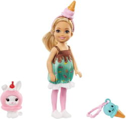 Mattel Barbie - Chelsea Club - szőke hajú baba fagylalt jelmezben nyuszival (GHV72)