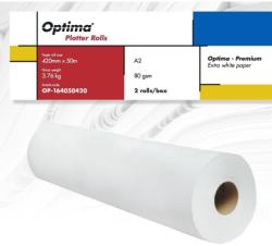 OPTIMA Rola plotter A2, 80gr, 420mm x 50m, 2 role/cutie, Optima - Premium (OP-164050420)