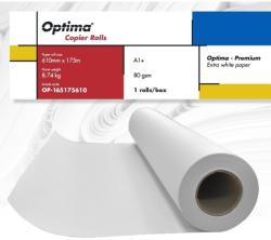OPTIMA Rola copiator A1+, 80gr, 610mm x 175m, Optima - Premium (OP-165175610)
