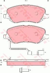 TRW set placute frana, frana disc TRW GDB1489 (GDB1489) - automobilus