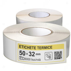 LabelLife Role etichete termice autoadezive 50x32 mm, 6000 etichete rola (ER13R50X32EH)