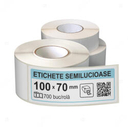 LabelLife Rola etichete autoadezive semilucioase 100x70 mm, adeziv permanent, 700 etichete rola (ER07R100X70CA)