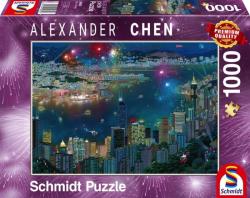 Schmidt Spiele Tűzijáték Hong Kong felett, Alexander Chen 1000 db-os (59650)