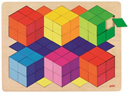 Goki Puzzle Efecte 3D Goki, 40 x 30 x 0.8 cm, 86 piese, lemn, 3 ani+ (GOKI57664) Puzzle