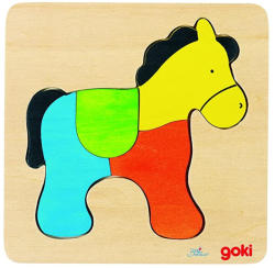 Goki Puzzle Calut Goki, 15 x 15 x 0.8 cm, 4 piese, lemn, 3 ani+ (GOKI57822)
