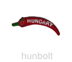 Paprika hűtőmágnes címerrel és Hungary felirattal 7, 5 cm