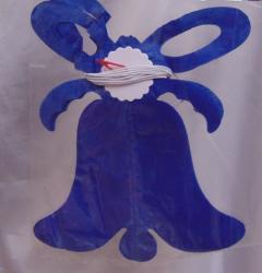 papír harang girland , kék (20 cm * 3, 6 m)