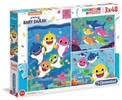 Clementoni SuperColor - Baby Shark 3x48 db-os (25261)