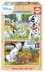 Educa Disney állatkák fa puzzle 2x25 db-os (18082)