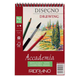 Fedrigoni Bloc de desen A5, cu spirala, 200 g, FABRIANO Accademia Drawing, 30 file