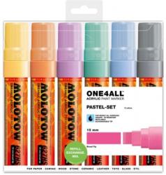 MOLOTOW Marker cu vopsea acrilica, varf High-Flow, 15 mm, 627HS Pastel, 6 culori/set Molotow MLW119