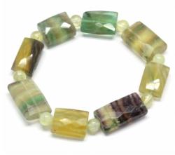  Bratara Fluorit Galben Diametru 58 mm - Dreptunghi Fatetat - 16-20 x 12-13 mm