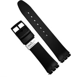 Morellato Curea ceas Morellato - Starter PVC Black - Realizata din cauciuc, prindere Swatch 16mm - A01U0279190019MO (A01U0279190019MO)