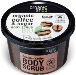 Organic Shop Scrub de corp delicios cu zahăr și cafea Brazilian Coffe Organic Shop 250-ml