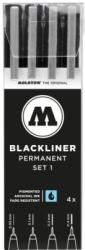 MOLOTOW Liner, diferite dimensiuni, Blackliner Set 1, 4 buc/set Molotow MLW613