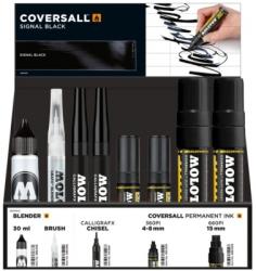 MOLOTOW Set 30 markere cu vopsea, diferite dimensiuni, Coversall Collection + rezerve 30 ml Molotow MLW142