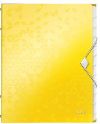 Leitz Mapa cu separatoare Leitz WOW, PP, A4, 12 separatoare, 200 coli, galben (L-46340016) - birotica-asp