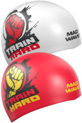 Mad Wave Cască de înot mad wave train hard reversible swim cap alb/roşu