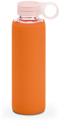 EVERESTUS Sticla de apa sport 380 ml cu protectie din silicon, Everestus, 20FEB1084, Sticla, Portocaliu (EVE07-94668-128)