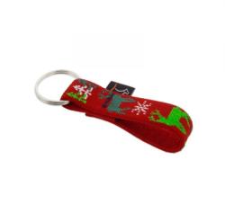 Lupine kulcstartó (Happy Holidays - piros 1, 9 cm széles) (KEY71321)