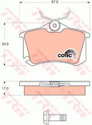 TRW set placute frana, frana disc TRW COTEC GDB1578 (GDB1578)