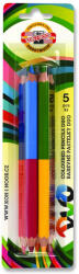 KOH-I-NOOR Creioane colorate cu 2 capete KOH-I-NOOR Duo, 5 buc/set