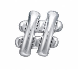 PartyDeco S. r. o Fólia léggömb, rács, ezüst, 35 cm