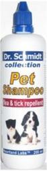  Sampon antiparazitar pentru caini cu efect repelent impotriva puricilor si capuselor Dr. Schmidt, 200 ml