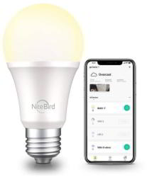 NiteBird by Gosund Bec LED inteligent NiteBird WB2 by Gosund, Wi-FI, Android & IOS, E27, consum 8W, 800 lm, lumina calda 2700K, Alb