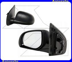 Hyundai i20 1 2008.05-2012.03 /PB/ Visszapillantó tükör bal, mechanikus, domború tükörlappal, fekete borítással P4017512S