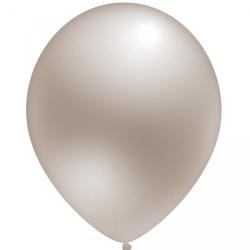 Balloons4party Set 10 baloane latex metalizat sidef argintiu 30 cm