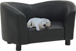 vidaXL Canapea pentru câini, negru, 67x41x39 cm, piele ecologică (170946)