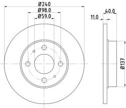 KRIEGER Disc frana FORD FOCUS C-MAX (2003 - 2007) KRIEGER 0950004284