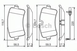 Bosch Set placute frana, frana disc AUDI A6 (4G2, C7, 4GC) (2010 - 2016) BOSCH 0 986 494 488