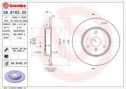 BREMBO Disc frana SMART FORTWO Cupe (451) (2007 - 2016) BREMBO 08.8163. 21